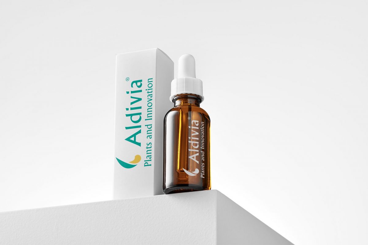 Mockup packaging huile Aldivia